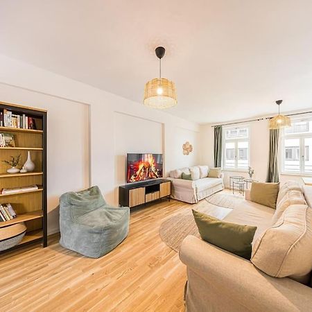 Stylisches Zentrales City-Apartment Mit 2 Balkonen Lipsk Zewnętrze zdjęcie