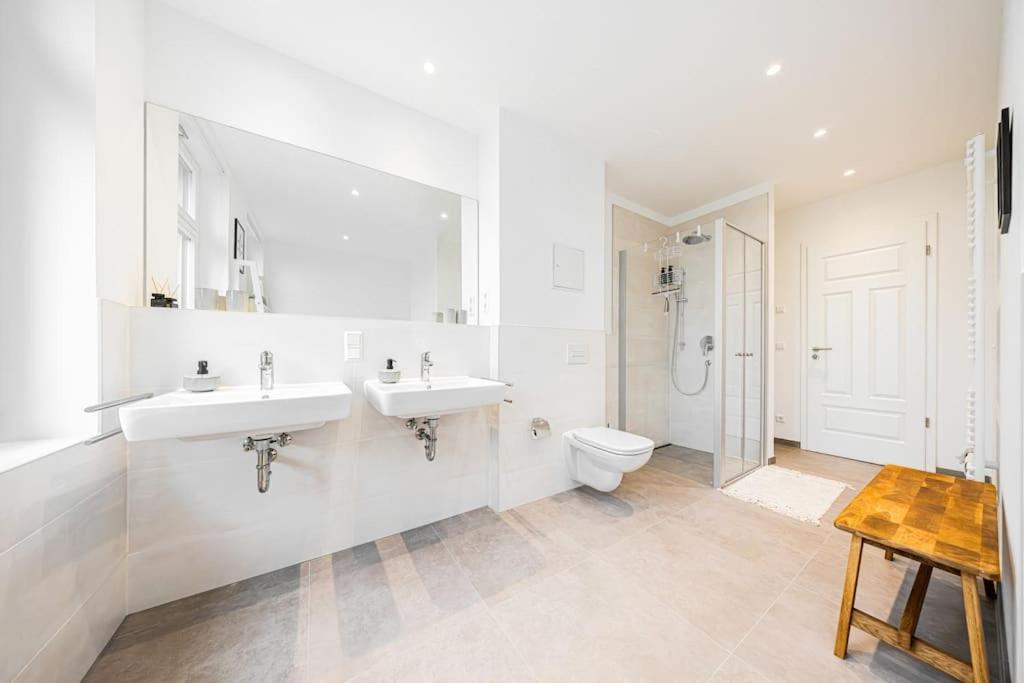Stylisches Zentrales City-Apartment Mit 2 Balkonen Lipsk Zewnętrze zdjęcie