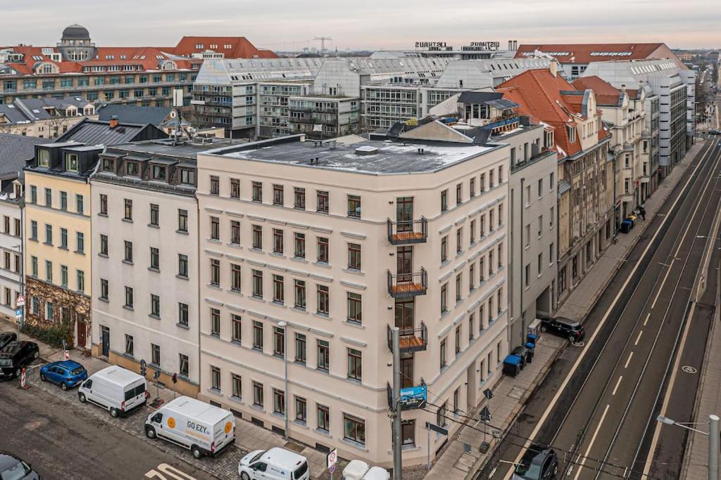 Stylisches Zentrales City-Apartment Mit 2 Balkonen Lipsk Zewnętrze zdjęcie